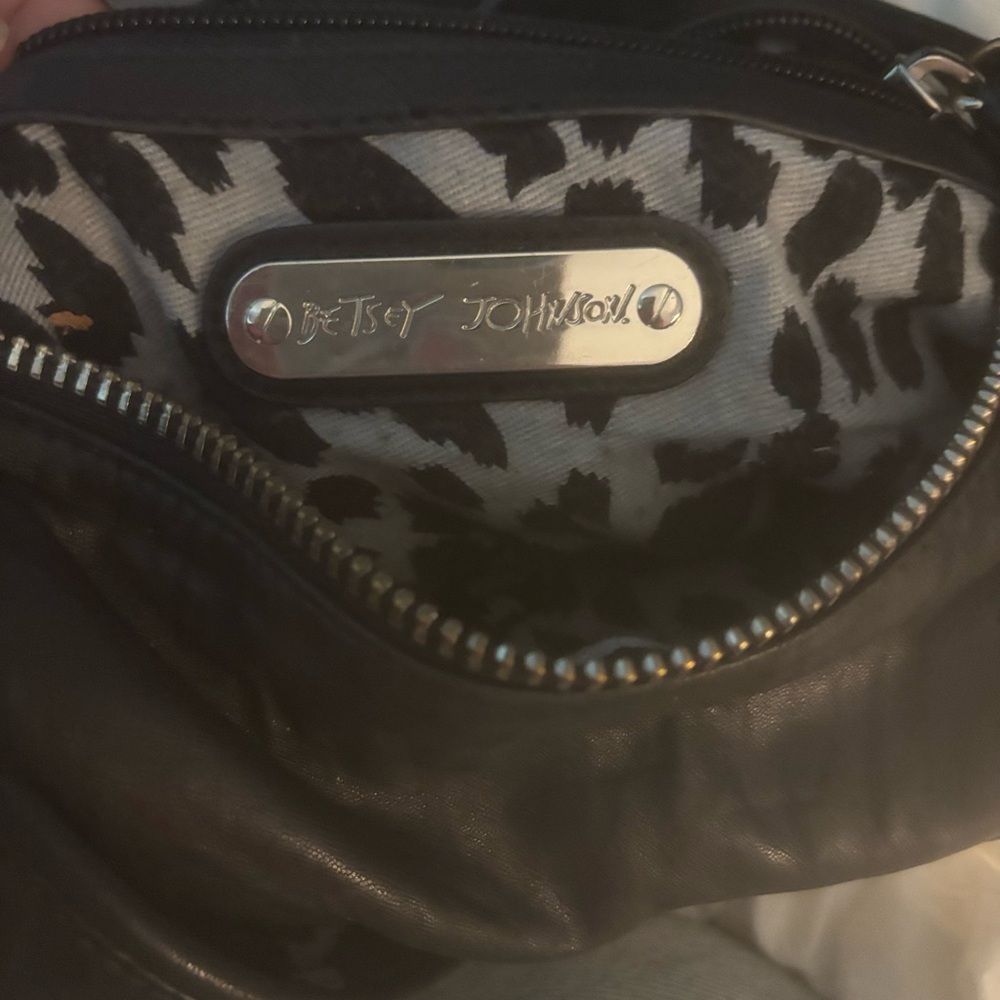 Betsy Johnson vintage rare skull bag lamb leather - Picture 5 of 7